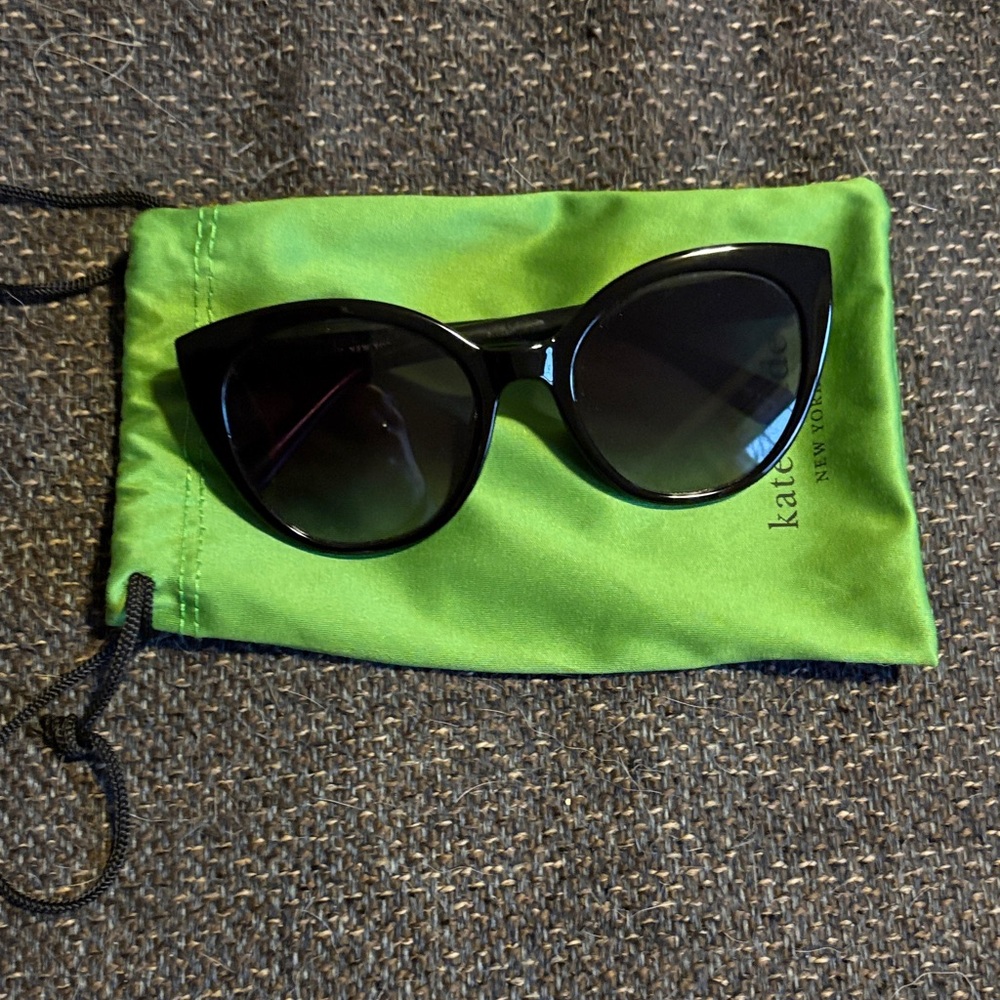 Kate Spade Glossy Black Cat-Eye Sunglasses